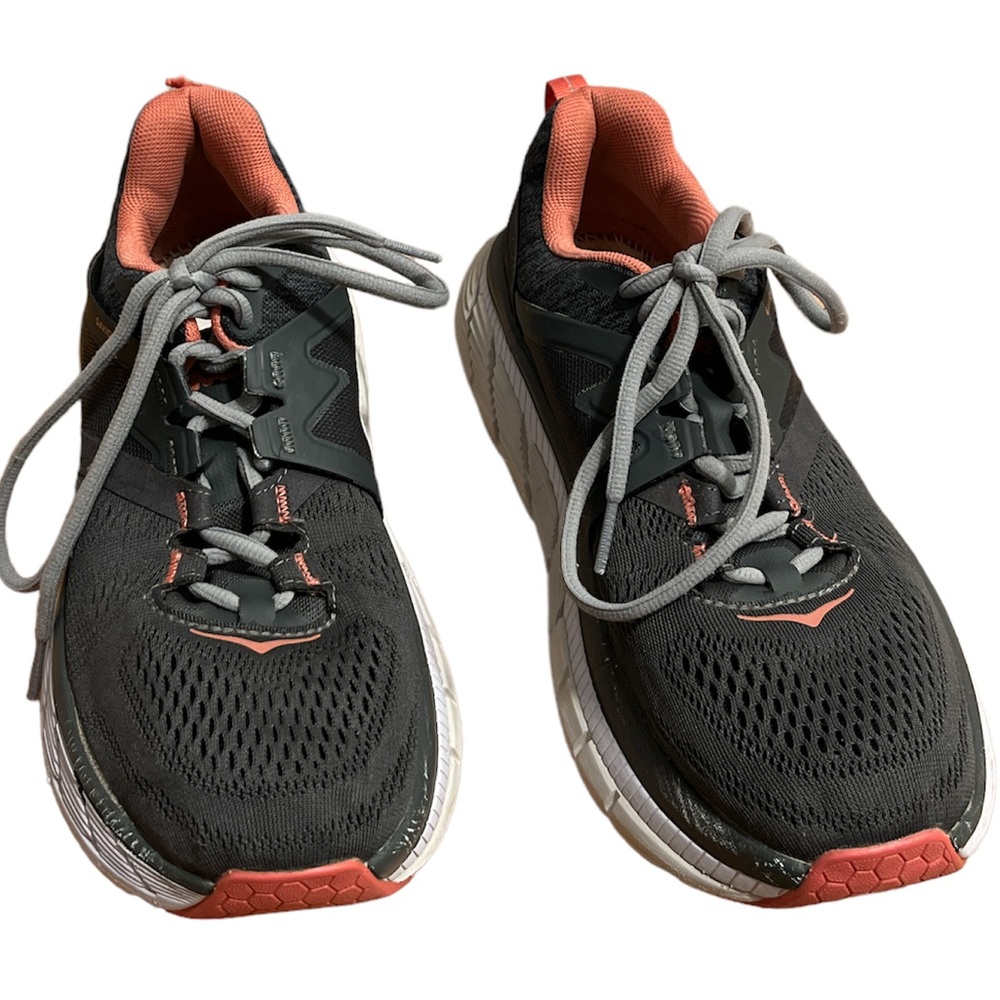 HOKA Women's Gaviota 2 Supportive Walking Running Shoe Sneaker, Gray Pink, US 8